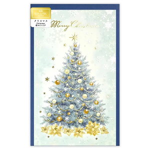 クリスマスカード 洋風 二つ折り クリスタル 1165321 中紙付き エヌビー社 NB Christmas card グリーティングカード