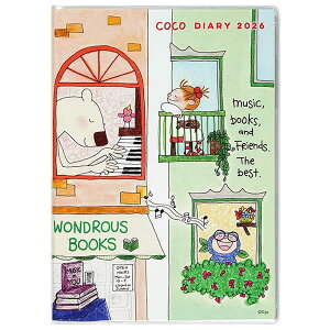 2026 ダイアリー 手帳 グリーティングライフ B6 ココちゃん/サカモトリョウ ウィンドウ CD-1372-RY ソフトカバー マンスリー&ウィークリー 2026年1月〜2026年12月