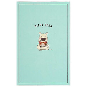 2026 ダイアリー 手帳 グリーティングライフ A5スリム ココちゃんスリムノート ブルー CD-1397-RY ソフトカバー マンスリー 2025年12月〜2027年1月