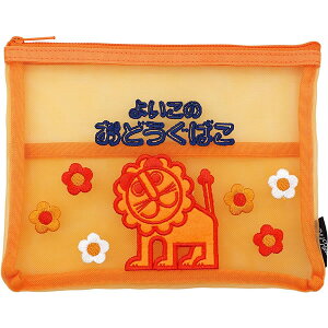 Old Resta 刺繍メッシュポーチ Lサイズ デビカ OR467180 KOMAMONO 見覚えのあるレトロな文房具のデザイン