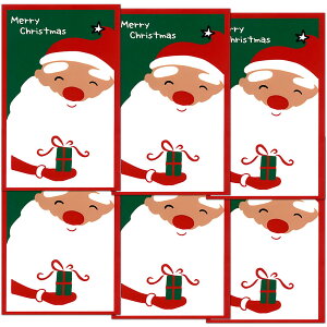 クリスマスポチ袋(小) 同柄6枚(3枚×2パック)セット サンタプレゼント 543-1 シルク印刷 3つ折りのお札が入るサイズ 金封 天一堂 ぽち袋