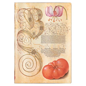 paperblanks ペーパーブランクス ノートブック Flexis ミディ(MIDI)サイズ FB9348-0 百合&トマト ソフトカバー 176頁 罫線