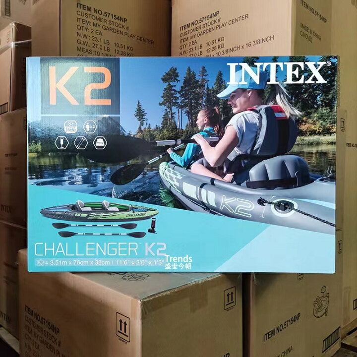 楽天市場】【CHALLENGER K1】 インテックス インフレータブルカヤック 