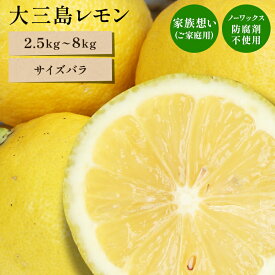 皮ごと食べられる 国産レモン(減農薬栽培) 家族想い(家庭用) サイズばら 2.5kg～8kg ◆ ノーワックス・防腐剤不使用 愛媛県 大三島 お取り寄せ 国産 レモン 愛媛レモン 果物 フルーツ 訳あり わけあり グルメ