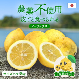 冷蔵発送 送料無料 国産レモン(農薬不使用) 家族想い(家庭用) サイズばら 8kg ◆ 愛媛県 大三島 お取り寄せ 国産 みかん 蜜柑 柑橘 果物 フルーツ 訳あり わけあり グルメ