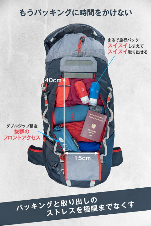 楽天市場】NORDKAMM バックパック 50L + 10L 大容量 軽量1.7kg 防水 