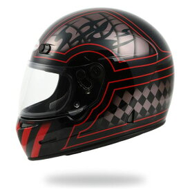 フルフェイス へルメット バイク ミューラル レッド グロス 全4色 M～XL HORIZON HELMETS XXR