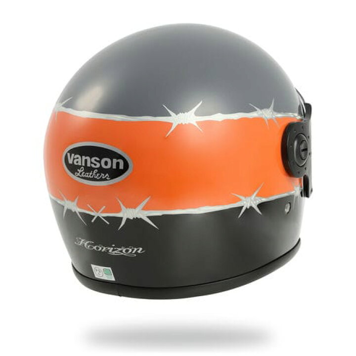 楽天市場】フルフェイスへルメット バイク VANSON コラボ オレンジ S 
