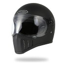 【アウトレット】フルフェイス へルメット バイク ビンテージ マットブラック メンズ レディース S～XL HORIZON HELME…