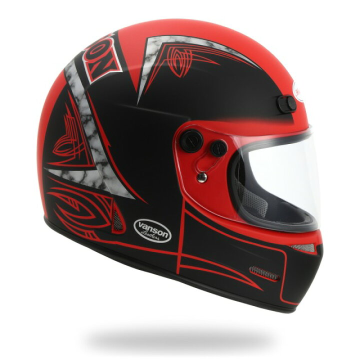 楽天市場】フルフェイス へルメット バイク VANSON コラボ マット 
