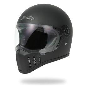 フルフェイス へルメット バイク ビンテージ マットブラック メンズ レディース S～XL HORIZON HELMETS JADE