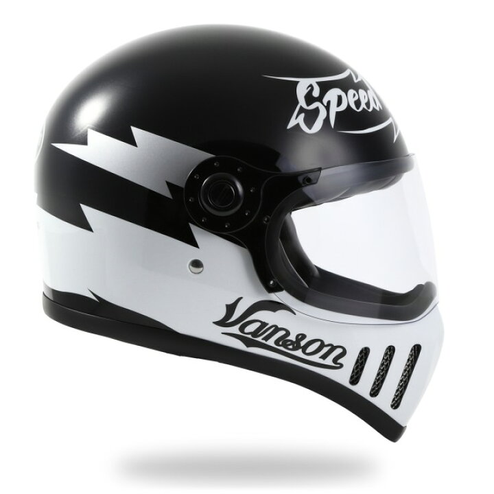 楽天市場】フルフェイスへルメット バイク VANSON コラボ ブラック  