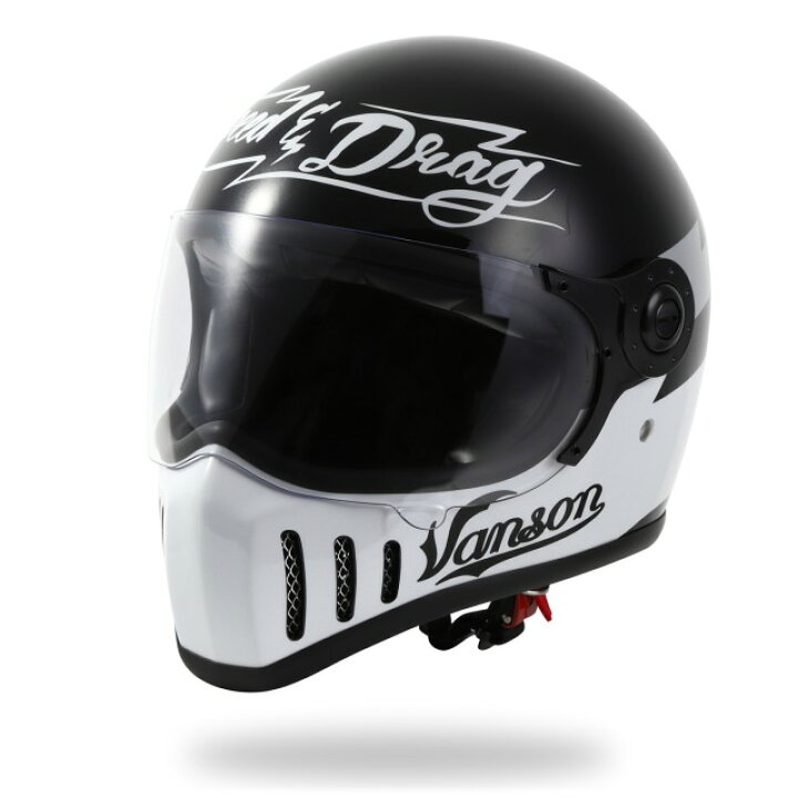 楽天市場】フルフェイスへルメット バイク VANSON コラボ ブラック  