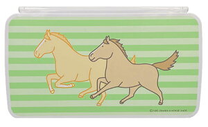 ツインホース・抗菌仕様マルチケース おがわじゅりイラスト抗菌仕様+耐衝撃+国産 マスクケース持ち運びに便利な馬柄マルチケース※マスクは別売りです※常備薬、絆創膏、通帳やチケ