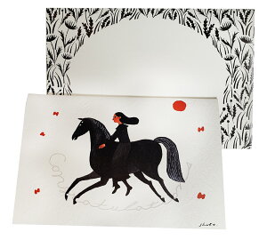 i o[Xf[J[hEO[eBOJ[hflower garden@n@nishi@shukuycozyca productsz܂J[h@ñJ[h@horse