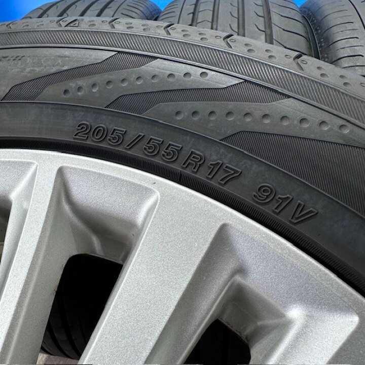 楽天市場】中古 ホイールセット 205/55R17 YOKOHAMA BluEarth RV-03 