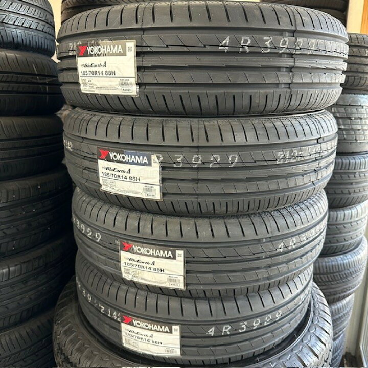楽天市場】新古 タイヤ 185/70R14 YOKOHAMA BluEarth-A AE50 サマー 