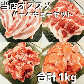 【ホルモンや】の豚バーベキューセット♩ 豚ロース豚カルビ豚タン豚ハラミBBQ