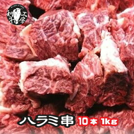 はらみ 肉 米国産 ホルモン セット 牛ハラミ サガリ 肉厚串 10本 1本100g トップチョイス