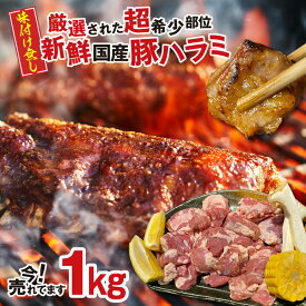 ハラミ 肉 ホルモン 新鮮 国産豚 ハラミ サイコロステーキ 200g×5パック 計1kg 味付けなし たれセット付