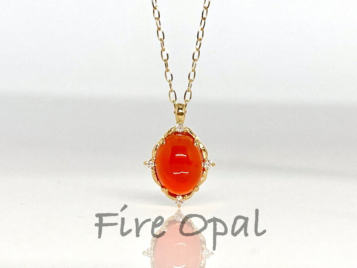 楽天市場】【限定一個】 K18 K10 ファイヤーオパール ネックレス 