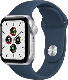 Apple Watch MKNY3J/A SE GPSモデル 40mm シルバーアルミニウムケース アビスブルースポーツバンド レギュラー 新品 在庫あり