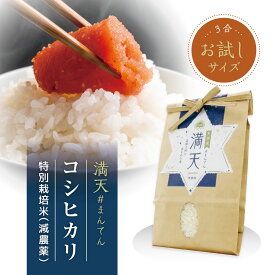 【産地直送】満天#まんてん 天栄米　コシヒカリ 令和7年産 米 3合 福島県産 天栄米 減農薬 450g 送料無料 安心安全 お米 お取り寄せ 敬老の日 贈り物 プレゼント ギフト お返し 返礼品 粗品 ポイントUP 米 販売中
