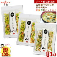乾燥野菜ミックス 120g【メール便 送料無料】≪乾燥野菜 (白菜 人参 キャベツ 大根 玉ねぎ 小松菜の贅沢6…