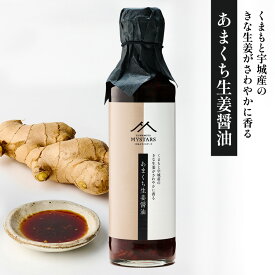 あまくち生姜醤油 200ml【くまもとマイスターズ】くまもと宇城産のきな生姜がさわやかに香る【九州熊本の老舗みそ醤油屋ホシサン】