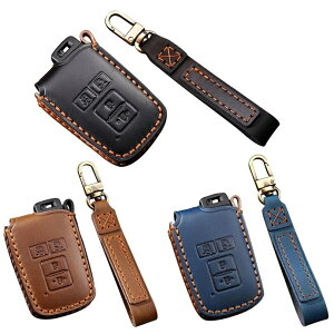 トヨタ 本革 レザー ツートン スマートキーケース キーカバー キーホルダー シエンタ170系 ヴォクシー80系 ノア80系 エスクァイア アルファード30系 ヴェルファイア30系 SCパッケージ 4ボタン