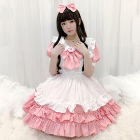 ロリータ ワンピース チャイナ ロリ ゴシック Lolita系 猫 メイド チャイナドレス ロリィタ 膝丈 スカート 萌え萌え ゴスロリ 中華風 中華 少女ウェア 小悪魔 ハロウィン レディース 可愛い 二次元 ドレス 学園祭 文化祭 イベント クリスマスH711