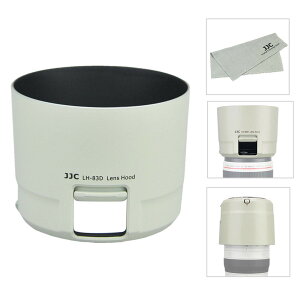 【送料無料】JJC 可逆式 レンズフード Canon ET-83D 互換 Canon EF 100-400mm F4.5-5.6L IS II USM レンズ用 フィルター 調整可能 白
