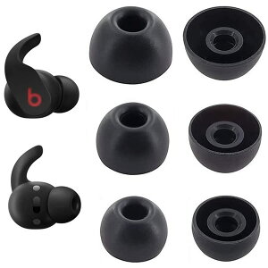 【送料無料】A-Pcas イヤーピース イヤーチップ イヤホンカバー Beat s Fit Pro 用 Beat Studio Buds 用 交換用シリコン製イヤーピース 遮音性 快適性 音質向上 水洗い可能 S/M/L 3ペアセット ブラック Fit
