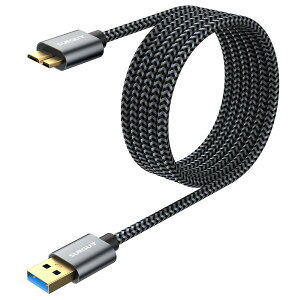 yzSUNGUY USB3.0 P[u MicroB 2M ^CvAIX - }CN^CvBIX USBP[u OtHDD/SSD n[hhCu/HDJȂǑΉ }CNBϊP[u f[^] 2m O[