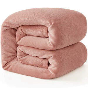 【送料無料】Hansleep 毛布 シングル 冬用 ブランケット 140x200cm マイクロファイバー 柔らかく肌触り フランネル 洗える 静電防止 四季適用 (140x200,グレーピンク)