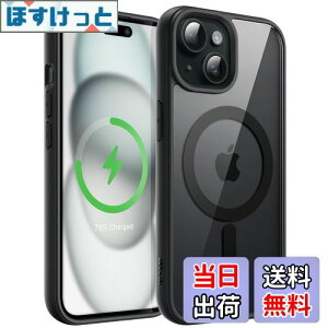 yzJETech iPhone 15 6.1C`p }Olbg P[X MagSafeɑΉ Ռz op[Jo[ \bhJ[}bgTPUt[ h~ NAobN (ubN)