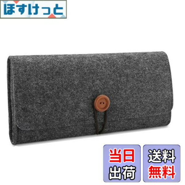 【9月1日ー9月15日まで200円オフ】【送料無料】ProCase Switch ケース ニンテンドースイッチ保護カバー スイッチ ゲーム機 収納バッグ 収納ポーチ ゲームカード ケース フェルト 防塵、対応機種：Nintendo Switch 2017、Switch 有機ELモデル 2021－ブラック