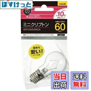 �y���������z���Ń��C�e�b�N �~�j�N���v�g���d�� 60W KR110V54WCA