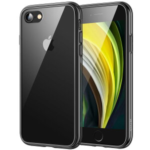 yzJETech iPhone SE 2020/2022 (2/3) iPhone8 iPhone7 P[X ΂݂Ȃ op[ Ռz h~ (ubN)