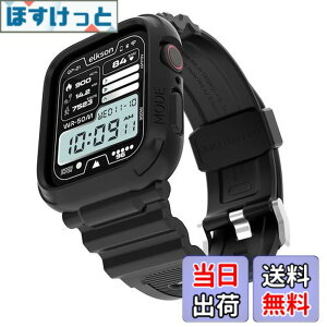 �y���������z[elkson] �A�b�v���E�H�b�` �o���h Apple Watch 45mm 44mm �o���p�[�P�[�X�t�� ���ȃ����Y�o���h Apple Watch SE2 iWatch Series 9 8 7 6 5 4�p, Quattro Pro Series �X�|�[�c�~���^���[�ی�P�[�X �v��