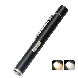 【送料無料】GOOMAND 懐中電灯 LED ペンライト USB充電式 ミニハンディライト ダブル光源 携帯便利 キャンプ アウトドア ライト