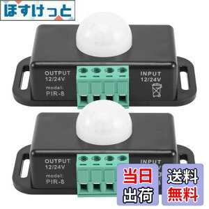 �y���������zDovhmoh ���[�V�����Z���T�[�X�C�b�`�A12V 24V PIR�Z���T�[�ALED�X�C�b�`�R���g���[���[�A�t���L�V�u��LED�X�g���b�v���C�g�p�A2�p�b�N