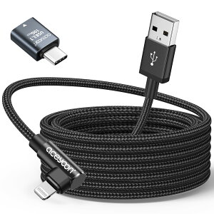 yzaceyoon CgjOP[u 2M L USB C ϊA_v^[t  90x MFiF؍ς 2[g L^ Lightning P[u p ACtH [dR[h 2.4A}[d 480Mbps f[^` for iP