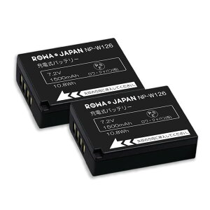 【送料無料】ロワジャパン 対応 X100VI X100V 用 NP-W126 NP-W126S 互換 バッテリー 2個セット 【PSE基準検品】 残量表示 純正充電器対応