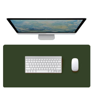 【送料無料】NOEINA オフィス用品 PUレザー デスクマット マウスマット PC机 学習机 パソコンマット マット 大型 多機能 耐久性 両方の側が利用可能 グリーン+グレー 120×60cm
