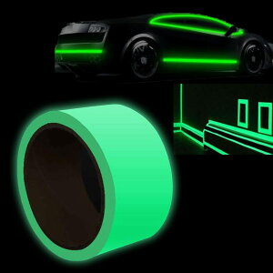 【送料無料】Forahome 蓄光テープ 幅3cm 高輝度蓄光 蛍光テープ グリーン 長時間 夜光テープ 車 階段 駐車場 自転車用 防災対策 蓄光ステッカー 出口標識 夜間安全 蓄光シール 自由にカット可能