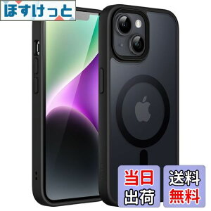 yzJETech iPhone 14 Plus 6.7C`p }Olbg P[X MagSafeɑΉ ̃}bgw ^ ϏՌ Jo[ (ubN)