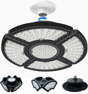 【送料無料】Batone ガレージライト 180W LEDシーリングライト ペンダン作業灯ガレージ led 5灯式 省エネ 6500K PSE認証済み 変形可能天井照明 カーポート ワークショップ 天井照明 照明 取付簡単