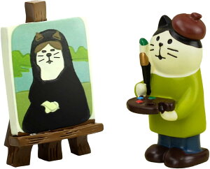 【送料無料】DIFEIUKI ミニチュア フィギュア 2個セット 情景コレクション 人間フィギュア かわいい 猫 箱庭 建物模型 ジオラマ 教育 DIY 情景模型用 ミニモデル