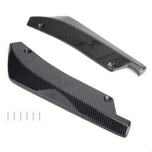 【送料無料】Bruce & Shark 2個 汎用タイプ 車のリアバンパー フィン カナード スプリッター ディフューザーヴァランス スポイラーリップ 傷防止 エクステンション ユニバーサル カーボン